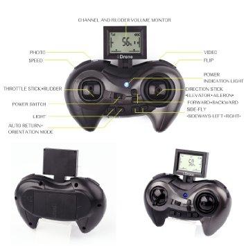 RC Drone with 2MP HD Camera controller